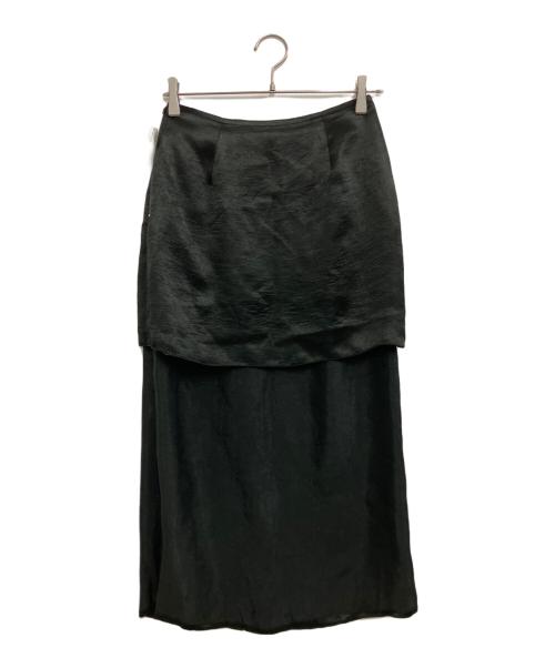 JSELF（ジゼルフ）JSELF (ジゼルフ) Sheer Layered Skirt ブラック/スカイブルー サイズ:1 未使用品の古着・服飾アイテム