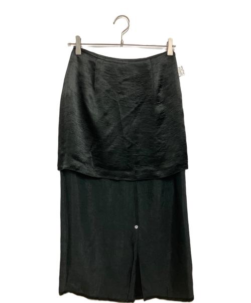 JSELF（ジゼルフ）JSELF (ジゼルフ) Sheer Layered Skirt ブラック/スカイブルー サイズ:1 未使用品の古着・服飾アイテム