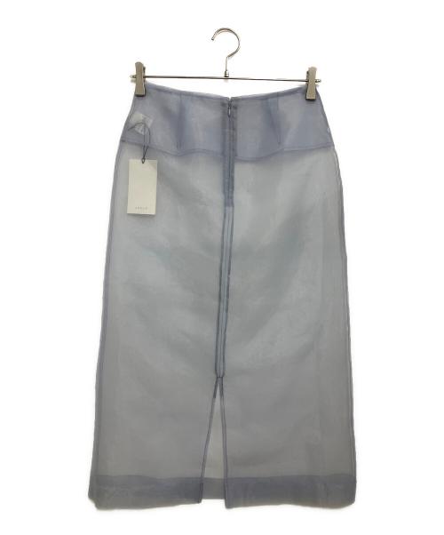 JSELF（ジゼルフ）JSELF (ジゼルフ) Sheer Layered Skirt ブラック/スカイブルー サイズ:1 未使用品の古着・服飾アイテム