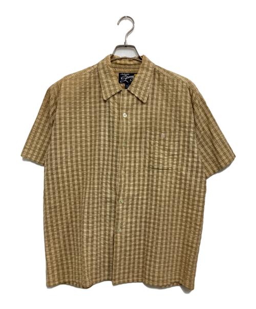 stussy（ステューシー）stussy (ステューシー) 90s半袖シャツ ベージュ サイズ:Lの古着・服飾アイテム