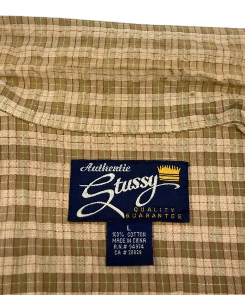 stussy（ステューシー）stussy (ステューシー) 90s半袖シャツ ベージュ サイズ:Lの古着・服飾アイテム