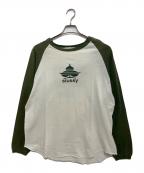 stussyステューシー）の古着「90s長袖Tシャツ」｜ホワイト×グリーン