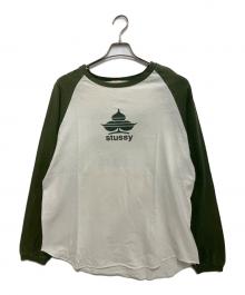 stussy（ステューシー）の古着「90s長袖Tシャツ」｜ホワイト×グリーン