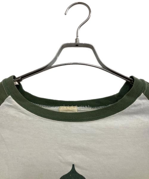 stussy（ステューシー）stussy (ステューシー) 90s長袖Tシャツ ホワイト×グリーン サイズ:Mの古着・服飾アイテム