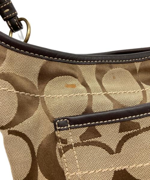 COACH（コーチ）COACH (コーチ) ワンショルダーバッグ ベージュ×ブラウンの古着・服飾アイテム