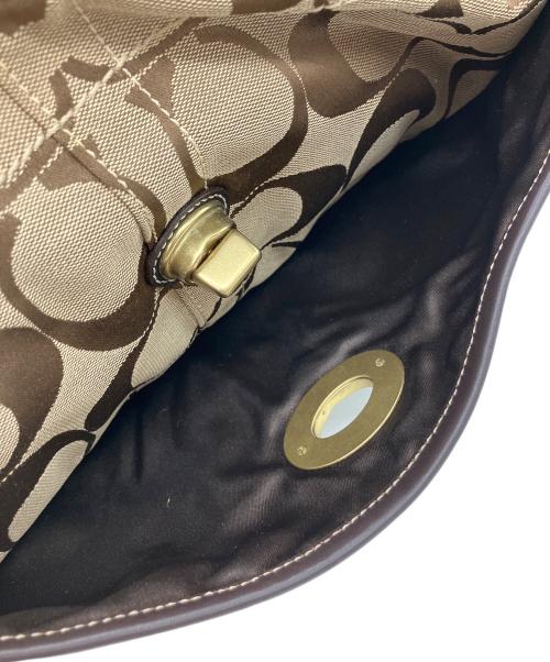 COACH（コーチ）COACH (コーチ) ワンショルダーバッグ ベージュ×ブラウンの古着・服飾アイテム