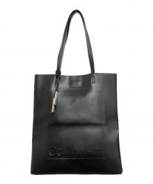 Calvin Klein（カルバンクライン）の古着「レザートートバッグ」｜ブラック