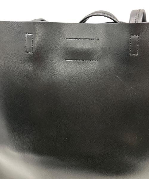 Calvin Klein（カルバンクライン）Calvin Klein (カルバンクライン) レザートートバッグ ブラックの古着・服飾アイテム