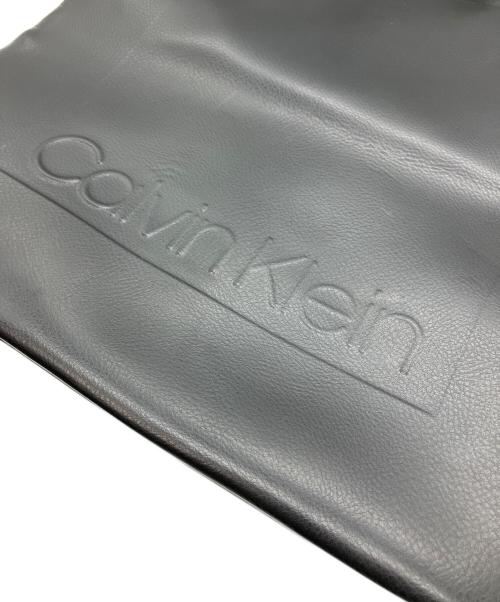 Calvin Klein（カルバンクライン）Calvin Klein (カルバンクライン) レザートートバッグ ブラックの古着・服飾アイテム