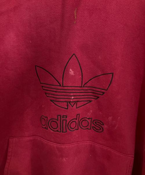 adidas（アディダス）adidas (アディダス) 80sロゴフーディー レッド サイズ:Lの古着・服飾アイテム