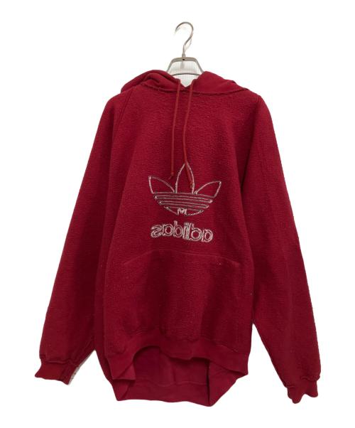 adidas（アディダス）adidas (アディダス) 80sロゴフーディー レッド サイズ:Lの古着・服飾アイテム