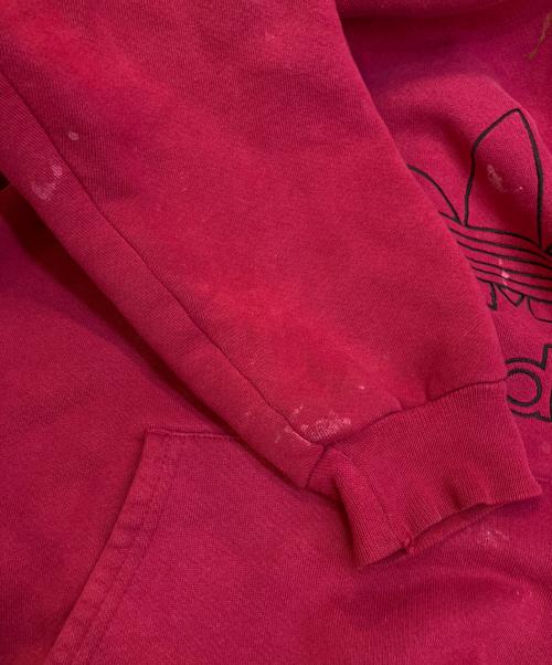 adidas（アディダス）adidas (アディダス) 80sロゴフーディー レッド サイズ:Lの古着・服飾アイテム