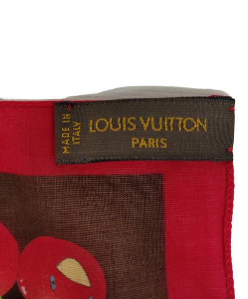 LOUIS VUITTON（ルイ ヴィトン）LOUIS VUITTON (ルイ ヴィトン) スカーフ ブラウン×レッドの古着・服飾アイテム