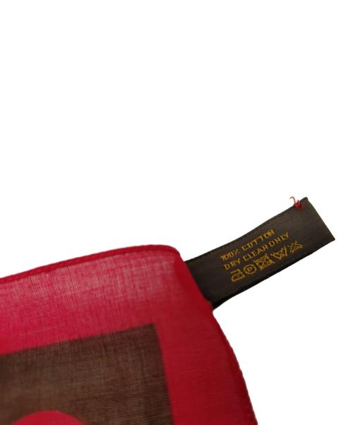 LOUIS VUITTON（ルイ ヴィトン）LOUIS VUITTON (ルイ ヴィトン) スカーフ ブラウン×レッドの古着・服飾アイテム