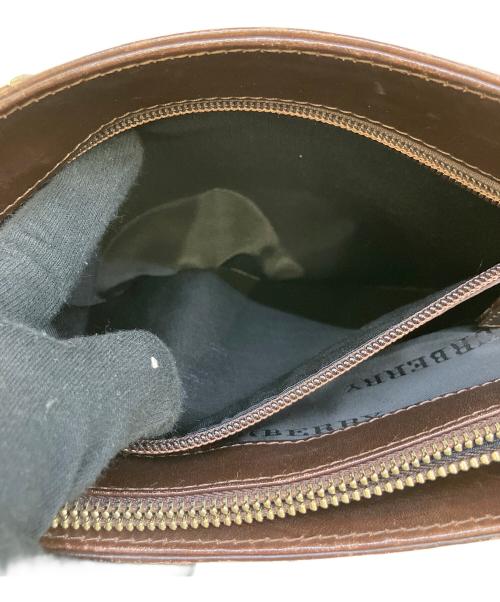 BURBERRY（バーバリー）BURBERRY (バーバリー) ノカチェックレザーハンドバッグ アイボリー×ブラウンの古着・服飾アイテム