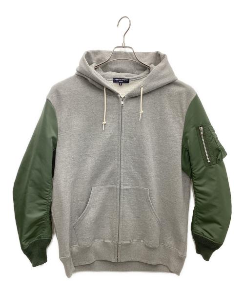 COMME des GARCONS HOMME（コムデギャルソン オム）COMME des GARCONS HOMME (コムデギャルソン オム) MA-1 SLEEVE PARKA グリーン×グレー サイズ:Sの古着・服飾アイテム