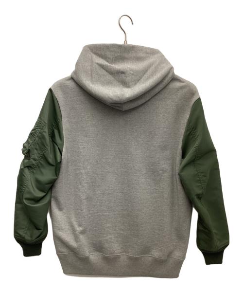 COMME des GARCONS HOMME（コムデギャルソン オム）COMME des GARCONS HOMME (コムデギャルソン オム) MA-1 SLEEVE PARKA グリーン×グレー サイズ:Sの古着・服飾アイテム