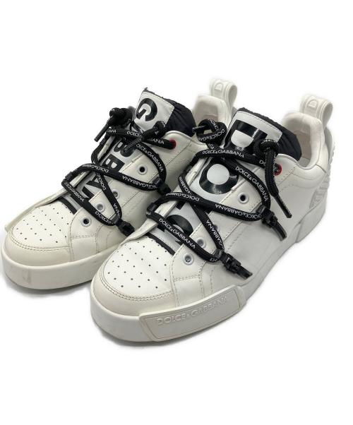DOLCE & GABBANA（ドルチェ＆ガッバーナ）DOLCE & GABBANA (ドルチェ＆ガッバーナ) ポルトフィーノ スニーカー ホワイト サイズ:8の古着・服飾アイテム