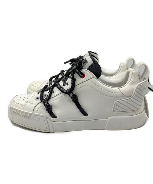 DOLCE & GABBANA（ドルチェ＆ガッバーナ）DOLCE & GABBANA (ドルチェ＆ガッバーナ) ポルトフィーノ スニーカー ホワイト サイズ:8の古着・服飾アイテム