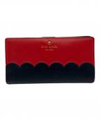 Kate Spadeケイトスペード）の古着「2つ折り長財布」｜レッド×ブラック