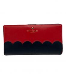 Kate Spade（ケイトスペード）の古着「2つ折り長財布」｜レッド×ブラック