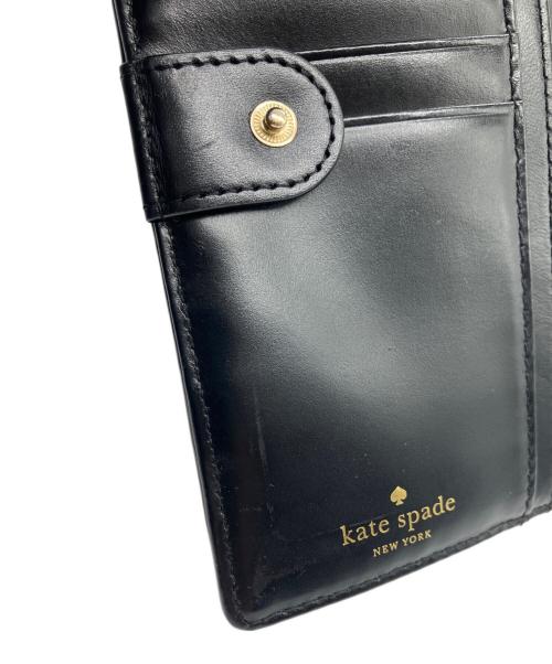 Kate Spade（ケイトスペード）Kate Spade (ケイトスペード) 2つ折り長財布 レッド×ブラックの古着・服飾アイテム