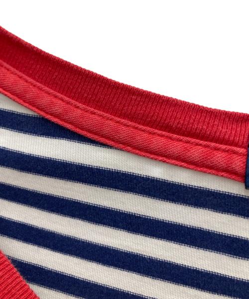 POLO RALPH LAUREN（ポロ・ラルフローレン）POLO RALPH LAUREN (ポロ・ラルフローレン) ポケットTシャツ ブルー×ホワイト サイズ:SIZE Lの古着・服飾アイテム
