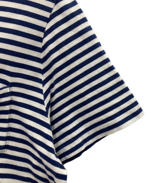 POLO RALPH LAUREN（ポロ・ラルフローレン）POLO RALPH LAUREN (ポロ・ラルフローレン) ポケットTシャツ ブルー×ホワイト サイズ:SIZE Lの古着・服飾アイテム