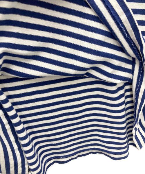 POLO RALPH LAUREN（ポロ・ラルフローレン）POLO RALPH LAUREN (ポロ・ラルフローレン) ポケットTシャツ ブルー×ホワイト サイズ:SIZE Lの古着・服飾アイテム