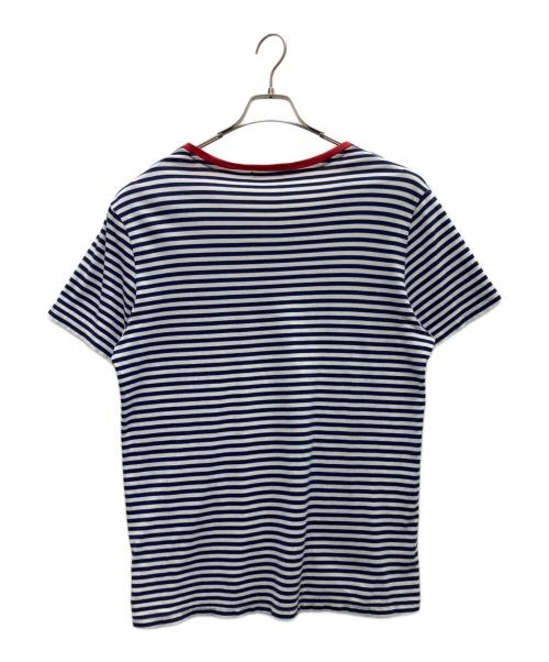 POLO RALPH LAUREN（ポロ・ラルフローレン）POLO RALPH LAUREN (ポロ・ラルフローレン) ポケットTシャツ ブルー×ホワイト サイズ:SIZE Lの古着・服飾アイテム