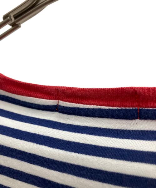 POLO RALPH LAUREN（ポロ・ラルフローレン）POLO RALPH LAUREN (ポロ・ラルフローレン) ポケットTシャツ ブルー×ホワイト サイズ:SIZE Lの古着・服飾アイテム