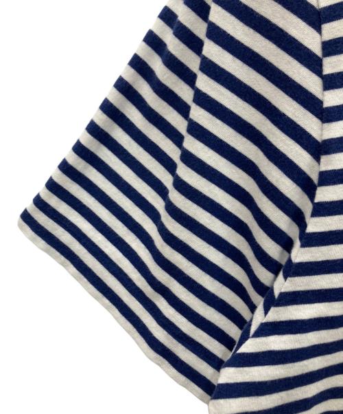 POLO RALPH LAUREN（ポロ・ラルフローレン）POLO RALPH LAUREN (ポロ・ラルフローレン) ポケットTシャツ ブルー×ホワイト サイズ:SIZE Lの古着・服飾アイテム