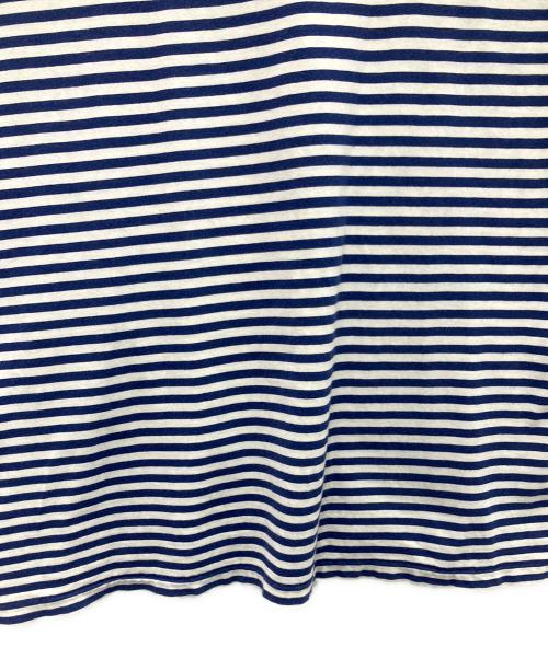 POLO RALPH LAUREN（ポロ・ラルフローレン）POLO RALPH LAUREN (ポロ・ラルフローレン) ポケットTシャツ ブルー×ホワイト サイズ:SIZE Lの古着・服飾アイテム
