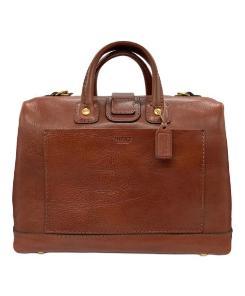 Herz（ヘルツ）Herz (ヘルツ) レザーボストンバッグ ブラウンの古着・服飾アイテム