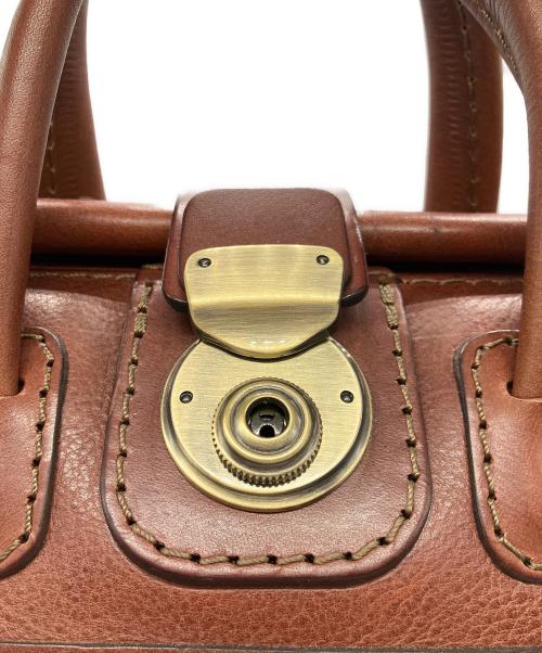 Herz（ヘルツ）Herz (ヘルツ) レザーボストンバッグ ブラウンの古着・服飾アイテム