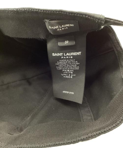 Saint Laurent Paris（サンローランパリ）Saint Laurent Paris (サンローランパリ) ベースボールキャップ ブラック サイズ:59の古着・服飾アイテム