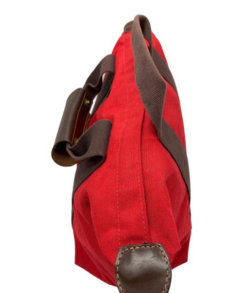 Herve Chapelier（エルベシャプリエ）Herve Chapelier (エルベシャプリエ) ハンドバッグ レッド×ブラウンの古着・服飾アイテム