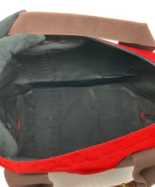 Herve Chapelier（エルベシャプリエ）Herve Chapelier (エルベシャプリエ) ハンドバッグ レッド×ブラウンの古着・服飾アイテム