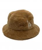 New Eraニューエラ）の古着「別注POLARTEC HIGH LOFT Bucket  LA Dodgers」｜ベージュ