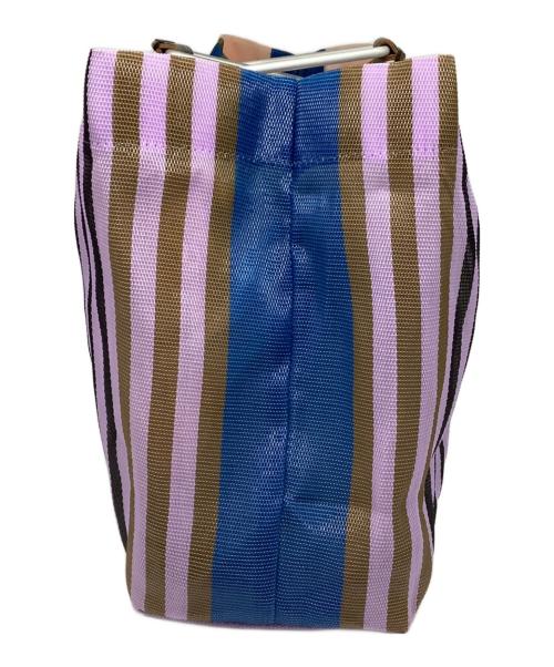 MARNI（マルニ）MARNI (マルニ) フラワーカフェストライプバッグ グリーン×パープルの古着・服飾アイテム