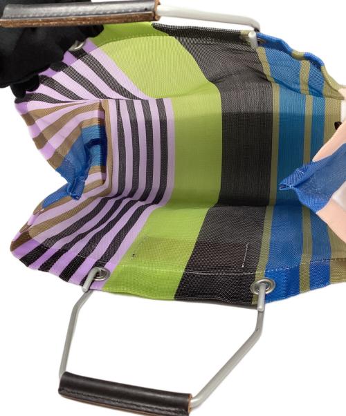 MARNI（マルニ）MARNI (マルニ) フラワーカフェストライプバッグ グリーン×パープルの古着・服飾アイテム