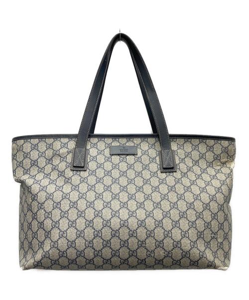 GUCCI（グッチ）GUCCI (グッチ) トートバッグ ネイビー×グレーの古着・服飾アイテム