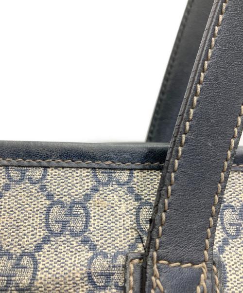 GUCCI（グッチ）GUCCI (グッチ) トートバッグ ネイビー×グレーの古着・服飾アイテム