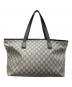 中古・古着 GUCCI (グッチ) トートバッグ ネイビー×グレー：18000円