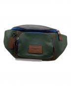 COACHコーチ）の古着「トラックベルトバッグ」｜グリーン×ブラック