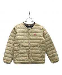 DANTON（ダントン）の古着「INNER DOWN CREWNECK JACKET」｜ベージュ