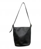 IL BISONTEイル ビゾンテ）の古着「レザーショルダーバッグ」｜ブラック