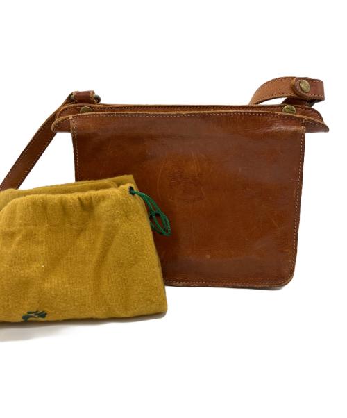 IL BISONTE（イル ビゾンテ）IL BISONTE (イル ビゾンテ) レザーミニショルダーバッグ ブラウンの古着・服飾アイテム