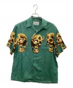 WACKO MARIA×56 TATTOO STUDIOワコマリア×56 タトゥースタジオ）の古着「S/S HAWAIIAN SHIRTS」｜グリーン