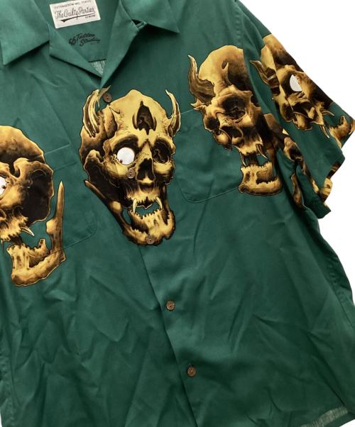 WACKO MARIA（ワコマリア）WACKO MARIA (ワコマリア) 56 TATTOO STUDIO (56 タトゥースタジオ) S/S HAWAIIAN SHIRTS グリーン サイズ:Sの古着・服飾アイテム